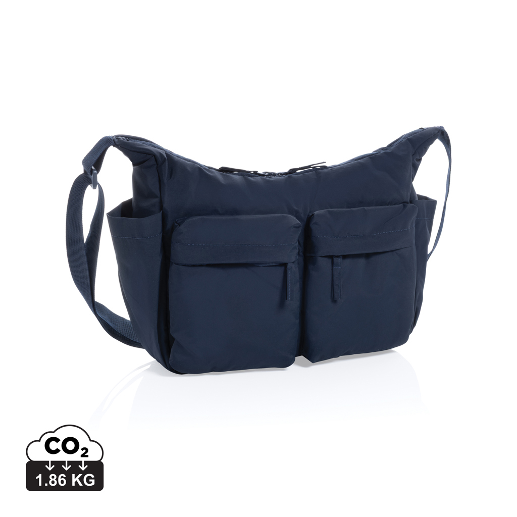 Sac bandoulière personnalisé à poches Kento Urban Bleu marine